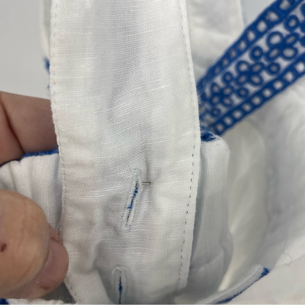 J. Crew | Ruffle Deep V-Neck Beach Linen Blend Dress Style #L7450 Sz M - Picture 12 of 15